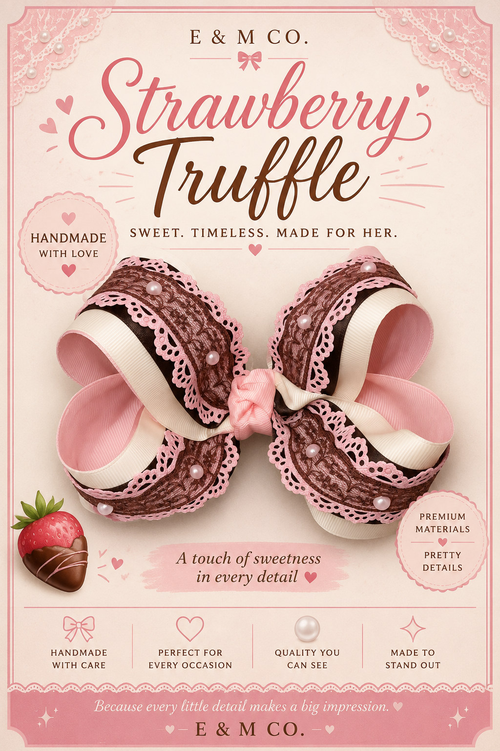 Strawberry Truffle Bow
