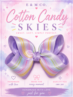 Cotton Candy Skies Bow
