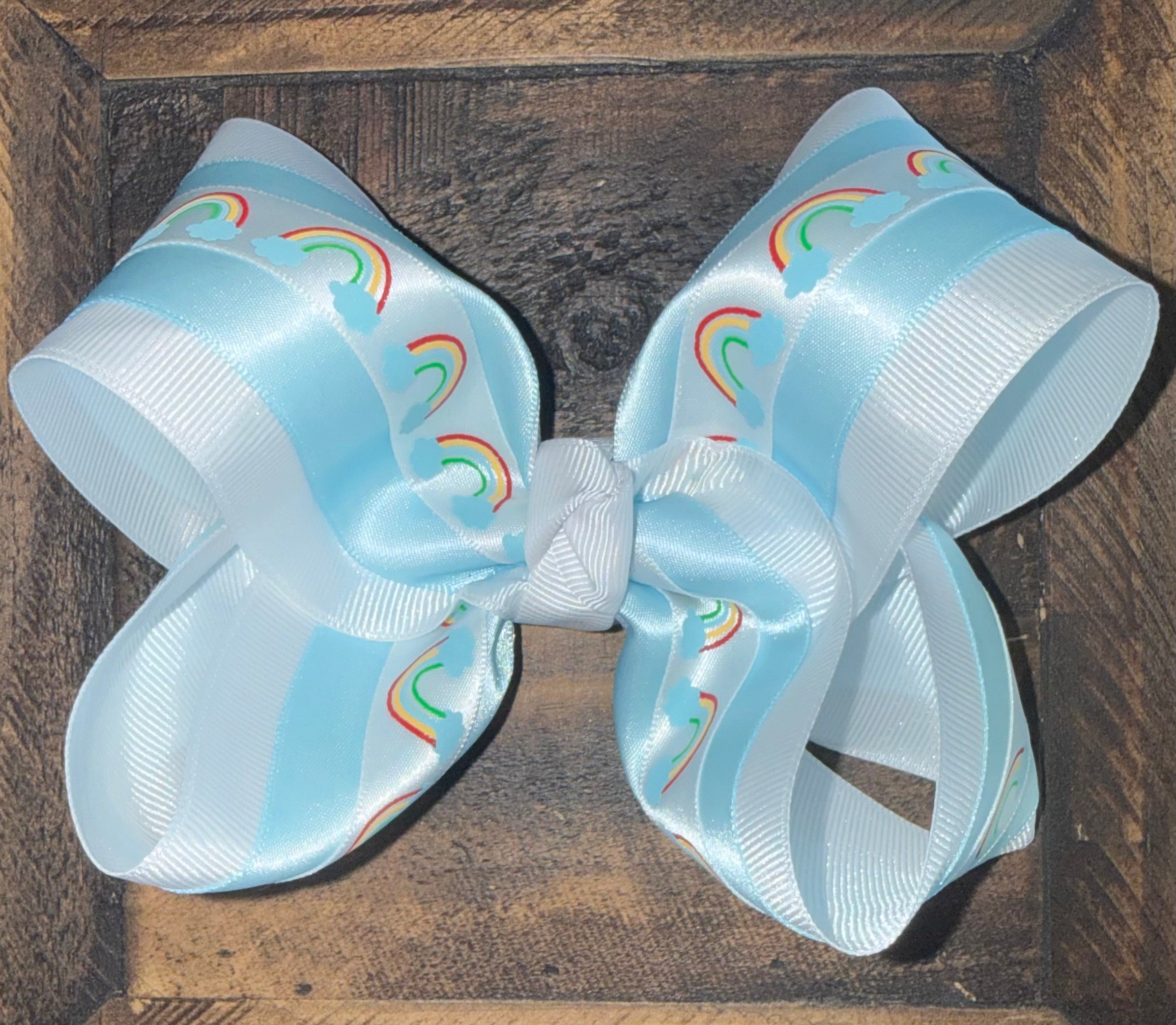 4” Blue Skies Bow