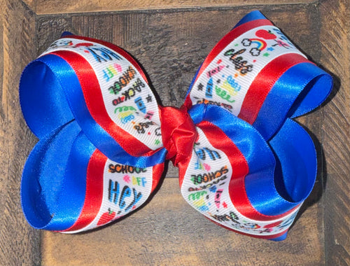 4” School Spirit Bow
