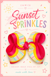 Sunset Sprinkles Bow